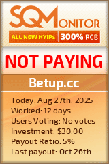 Betup.cc Project Status Button