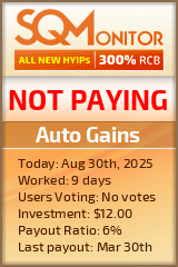 Auto Gains Project Status Button