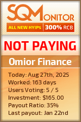 Omior Finance Project Status Button