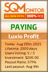 Luxio Profit Project Status Button