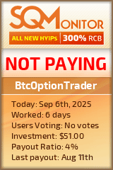 BtcOptionTrader Project Status Button