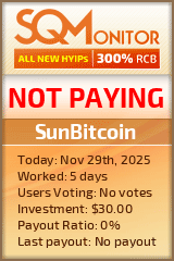 SunBitcoin Project Status Button