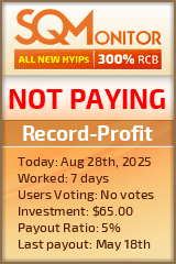 Record-Profit Project Status Button