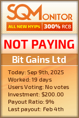 Bit Gains Ltd Project Status Button