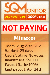 Minexor Project Status Button