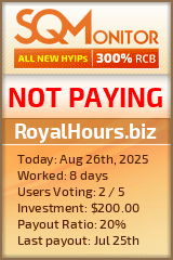 RoyalHours.biz Project Status Button
