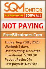 FreeBitcoiners.Com Project Status Button
