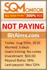 BitAims.com Project Status Button