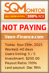 Veon-Finance.com Project Status Button