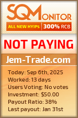 Jem-Trade.com Project Status Button
