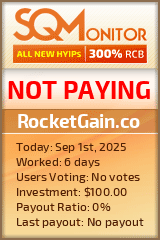 RocketGain.co Project Status Button