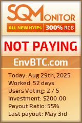 EnvBTC.com Project Status Button