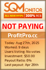 ProfitPro.cc Project Status Button