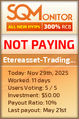 Etereasset-Trading.com Project Status Button