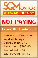 ExpertBtcTrade.com Project Status Button