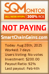 SmartChainGains.com Project Status Button