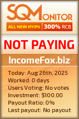 IncomeFox.biz Project Status Button