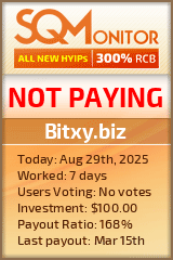 Bitxy.biz Project Status Button