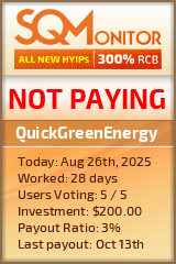 QuickGreenEnergy Project Status Button