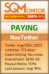 NeoTether Project Status Button