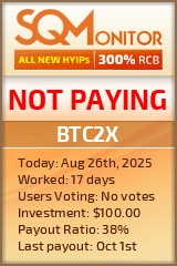 BTC2X Project Status Button