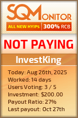 InvestKing Project Status Button