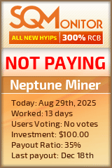 Neptune Miner Project Status Button