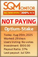 Optium-Stake Project Status Button