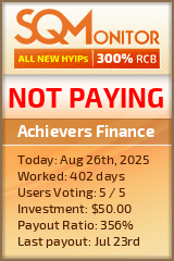 Achievers Finance Project Status Button
