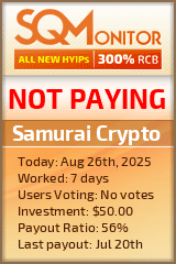 Samurai Crypto Project Status Button