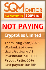 Cryptolios Limited Project Status Button