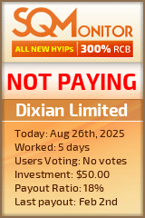 Dixian Limited Project Status Button