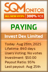 Invest Dex Limited Project Status Button
