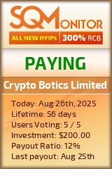 Crypto Botics Limited Project Status Button
