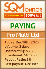 Pro Multi Ltd Project Status Button