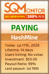 HashMine Project Status Button