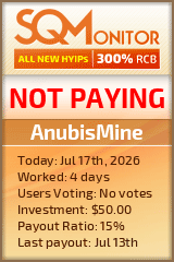 AnubisMine Project Status Button