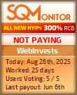 WebInvests Project Status Button