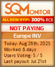 Europe INV Project Status Button