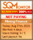 Mining Finance Project Status Button