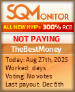TheBestMoney Project Status Button