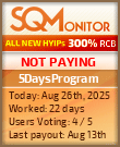 5DaysProgram Project Status Button