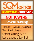 SovexTraiding Project Status Button