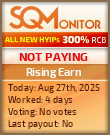 Rising Earn Project Status Button