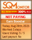 Earn Booster Project Status Button