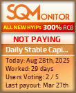Daily Stable Capital Project Status Button