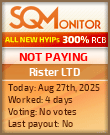 Rister LTD Project Status Button