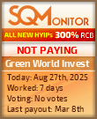 Green World Invest Project Status Button