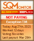 Exception TM Project Status Button