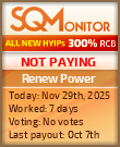 Renew Power Project Status Button
